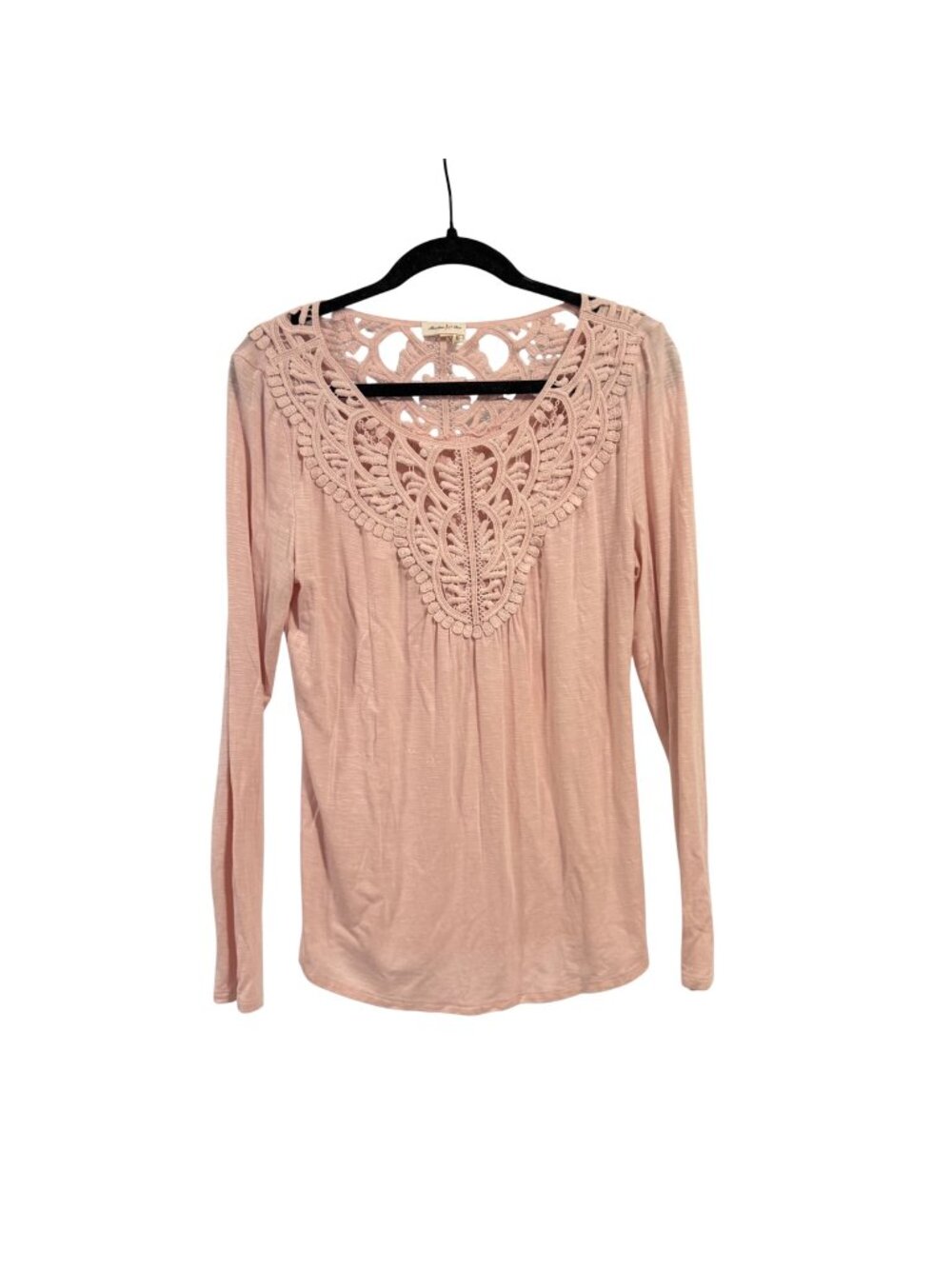 Anthropologie Meadow Rue Bobbin Lace Long‎ Sleeve Top Size M